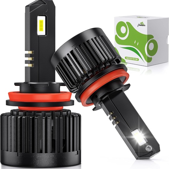Frokom H11/H8/H9 LED Headlight Bulbs, 6000K Cool White 12000LM H11, IP67,2PCS - Picture 1 of 9